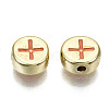 Alloy Enamel Beads ENAM-S122-032-RS-3