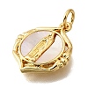 Brass Shell Pendants KK-D328-01G-C-2