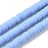 Flat Round Handmade Polymer Clay Beads CLAY-R067-10mm-32-1
