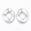 Spray Painted CCB Plastic Linking Rings CCB-R104-01C-03-2