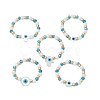 Glass Beaded Stretch Rings for Women RJEW-JR00704-1