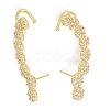 Rack Plating Brass Cubic Zirconia Stud Earrings EJEW-K245-05G-1
