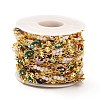 Colorful Enamel Dolphin with Evil Eye & Brass Flat Round Link Chains CHC-A006-15G-2