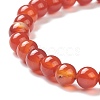 Natural Red Agate Beaded Stretch Bracelets BJEW-A117-B-26-3