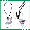 24Pcs Resin Tooth Shape Pendant Necklaces NJEW-GA0001-19-2