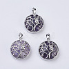 Natural Amethyst Pendants G-K234-E14-1