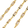 Brass Glass Rectangle Link Chains CHC-R001-01G-02-1