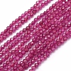 Lab Grown Red Corundum Beads Strands G-E411-40-2mm-1-1