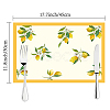 Rectangle with Lemon Pattern Cotton Linen Cloth Table Mat AJEW-WH0196-001-2