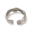 Non-Tarnish 304 Stainless Steel Open Cuff Ring RJEW-C068-03D-P-3