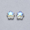 Transparent Spray Painted Glass Beads GLAA-R211-04-G03-2