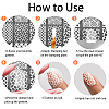 Stainless Steel DIY Nail Art Templates MRMJ-WH0092-208-7