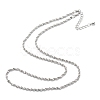 Brass Rope Chain Necklaces NJEW-K123-12P-2