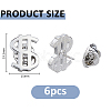 6Pcs Dollar Sign Brass Lapel Pin Backs for Backpack Clothes JEWB-FH0003-06-2
