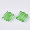 2-Hole Baking Paint Transparent Glass Seed Beads SEED-S023-32C-05-2
