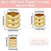 120Pcs 3 Styles Rack Plating Brass Beads KK-BBC0023-42-2