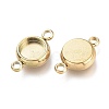 Ion Plating(IP) 304 Stainless Steel Cabochon Connector Settings STAS-I161-03B-G-2