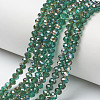 Electroplate Glass Beads Strands EGLA-A034-T4mm-J01-1