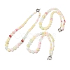 Dyed Round Natural Green Jade Graduated Beaded Necklaces GG-CBAA808-05P-D-4
