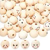 Wood European Beads WOOD-GF0002-24B-1