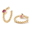 Brass Micro Pave Cubic Zirconia Cuff Earrings EJEW-H109-01D-G-3