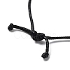 Natural Tiger Eye Ring Pendant Necklace with Waxed Cords NJEW-R262-01B-07-4