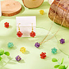 8Pcs 4 Style Glass Pendants PALLOY-TA00218-7