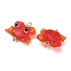 304 Stainless Steel & Glass Pendants GL-CBADB9D-01G-4