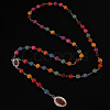Alloy & Resin Colorful Rosary Bead Necklaces LS-FS-WG28636-02-1