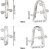 32Pcs 2 Style Brass Snap On Bails KK-FH0001-88-5
