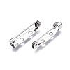 Tarnish Resistant 201 Stainless Steel Brooch Pin Back Safety Catch Bar Pins STAS-S117-021C-2