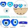 SUPERFINDINGS 30Pcs 3 Colors Handmade Evil Eye Lampwork Beads Strands LAMP-FH0001-10-5