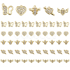 50Pcs 5 Styles Rack Plating Alloy Pendants FIND-CA0007-30-1