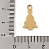 Christmas Theme Ion Plating(IP) 304 Stainless Steel Enamel Charms STAS-Z083-08G-03-3