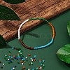 8000Pcs 10 Style 12/0 Frosted & Opaque Glass Seed Beads SEED-YW0001-46-8