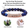 2Pcs 2 Style Dyed & Heated Natural Tiger Eye & Gemstone Stretch Bracelets Set BJEW-SW00090-3