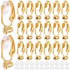 36Pcs Brass Clip-on Earring Converters Findings KK-SP0001-10G-1