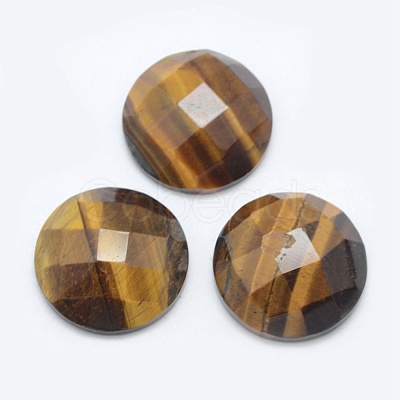 Natural Tiger Eye Cabochons G-E491-G01-1
