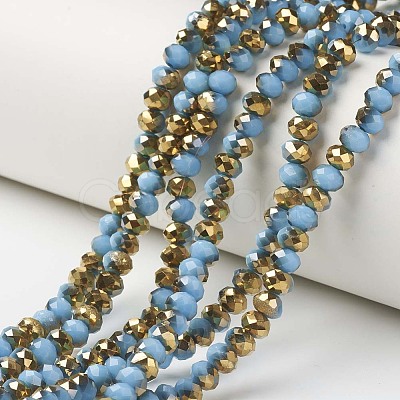 Electroplate Opaque Glass Beads Strands LS-EGLA-A034-P6mm-O11-1