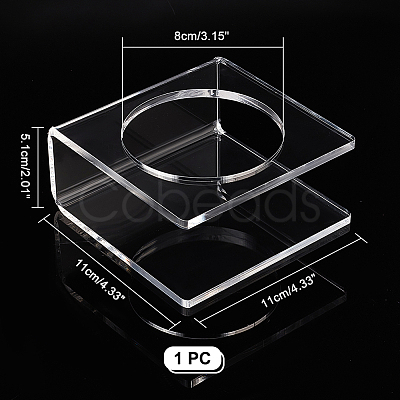 Acrylic Round Ball Display Stand AJEW-WH0282-99B-1