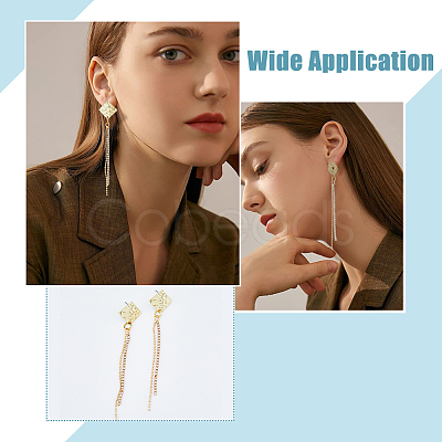 SUPERFINDINGS 32Pcs 8 Style Alloy Stud Earring Findings FIND-FH0005-74-1