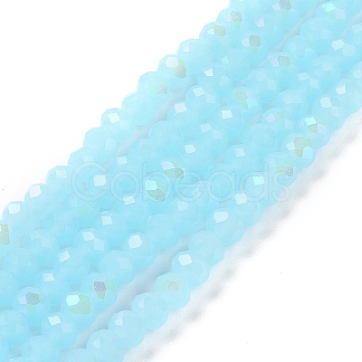 Electroplate Glass Beads Strands EGLA-A034-J6mm-L06-1