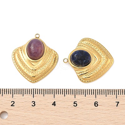 Natural Mixed Gemstone Pendants STAS-F312-05G-1