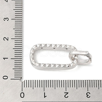 Rhodium Plated 925 Sterling Silver Fold Over Clasps STER-M114-13P-1