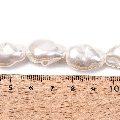 Electroplate Porcelain Imitation Pearl Beads Strands BSHE-Z009-08-1