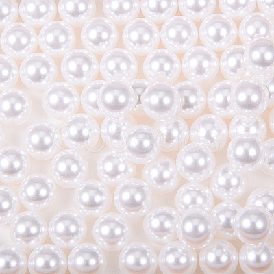 Eco-Friendly Plastic Imitation Pearl Beads MACR-OC0001-03-1