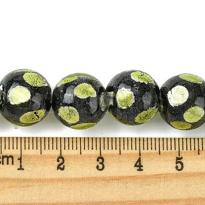 Handmade Silver Sand Lampwork Beads Strands LAMP-A003-01B-1