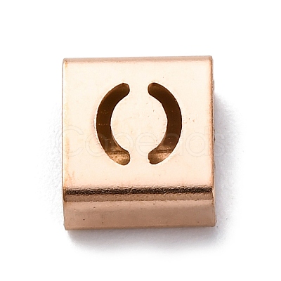Ion Plating(IP) 304 Stainless Steel Square Slide Charms STAS-L132-26O-RG-1