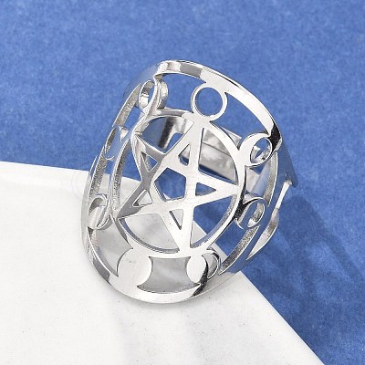 Non-Tarnish 304 Stainless Steel Adjustable Rings LS-RJEW-P080-01P-1