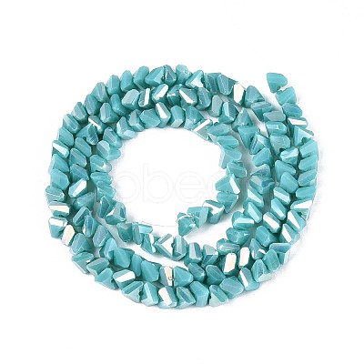 Electroplate Opaque Glass Beads Strands GLAA-N022-4mm-19-1